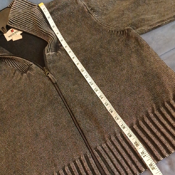 Woolrich Full-Zip Ribbed Knit Sweater - Black Acid Wash - Picture 7 of 7